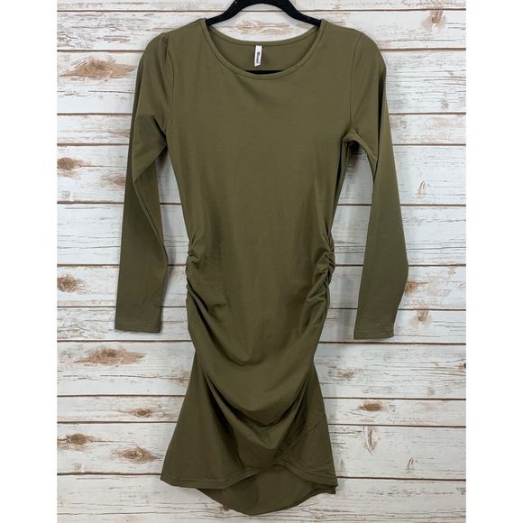 Missufe Casual Long Sleeve Ruched Bodycon  Dress - Picture 2 of 6